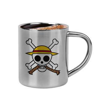 Onepiece skull, Double-wall metal cup for espresso (220ml)