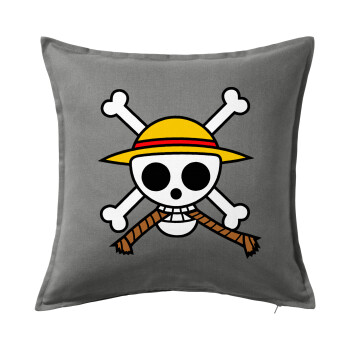 Onepiece skull, Sofa cushion Grey 50x50cm includes filling