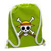 Τσάντα πλάτης πουγκί GYMBAG LIME GREEN, με τσέπη (40x48cm) & χονδρά κορδόνια