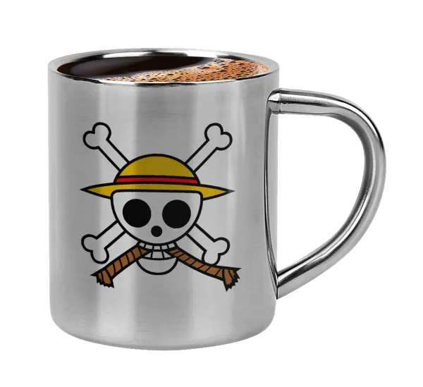 Onepiece skull — Κουπάκι μεταλλικό διπλού τοιχώματος για espresso (220ml)