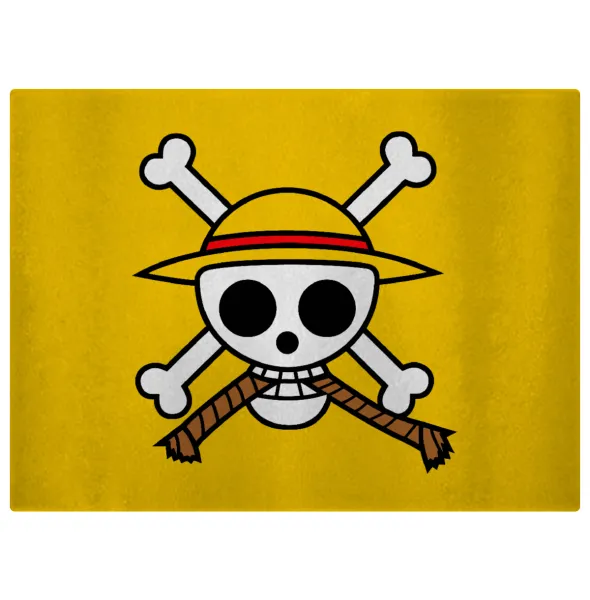 Onepiece skull — Επιφάνεια κοπής γυάλινη (38x28cm)