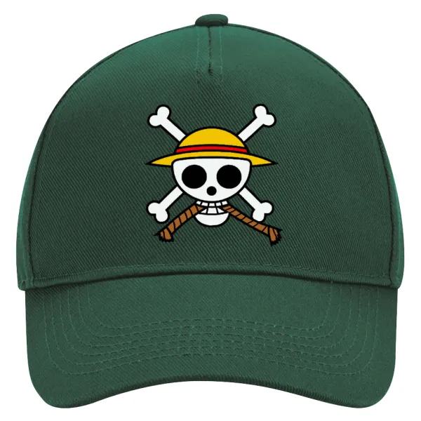 Onepiece skull — Καπέλο Ενηλίκων Ultimate ΠΡΑΣΙΝΟ, (100% ΒΑΜΒΑΚΕΡΟ DRILL, ΕΝΗΛΙΚΩΝ, UNISEX, ONE SIZE)