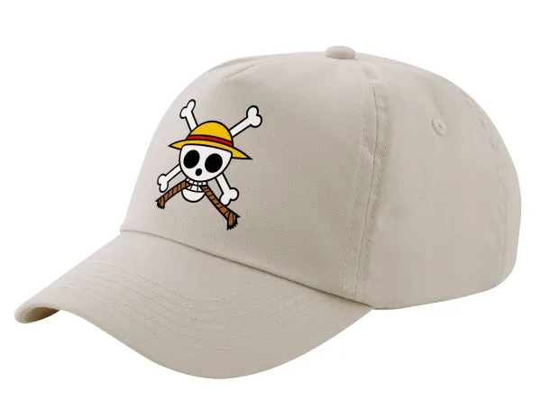 Onepiece skull — SAND Adult Cap Cotton (UNISEX, ONE SIZE)