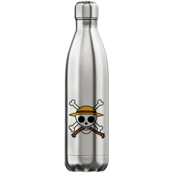 Onepiece skull, Μεταλλικό παγούρι θερμός Inox (Stainless steel), διπλού τοιχώματος, 750ml