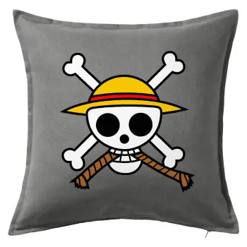 Onepiece skull, Sofa cushion Grey 50x50cm includes filling