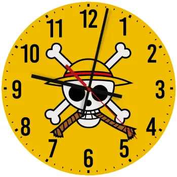 Onepiece skull, Ρολόι τοίχου ξύλινο (30cm)