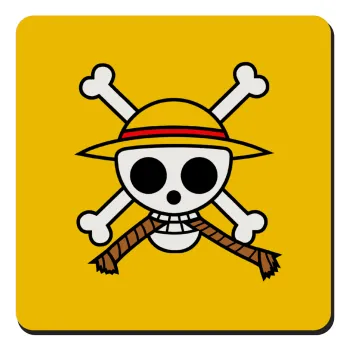 Onepiece skull, Τετράγωνο μαγνητάκι ξύλινο 9x9cm