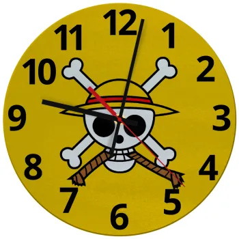Onepiece skull, Ρολόι τοίχου γυάλινο (30cm)