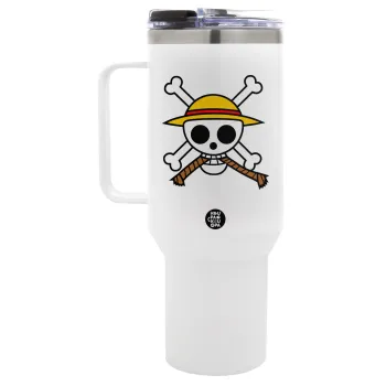 Onepiece skull, Mega Stainless steel Tumbler with lid, double wall 1,2L