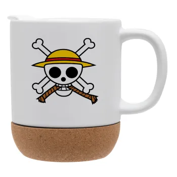 Onepiece skull, Ceramic coffee mug Cork (MAT), 330ml