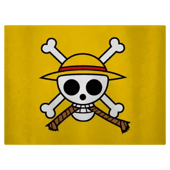 Onepiece skull, Επιφάνεια κοπής γυάλινη (38x28cm)