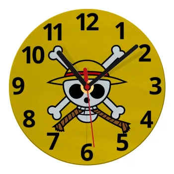 Onepiece skull, Ρολόι τοίχου γυάλινο (20cm)