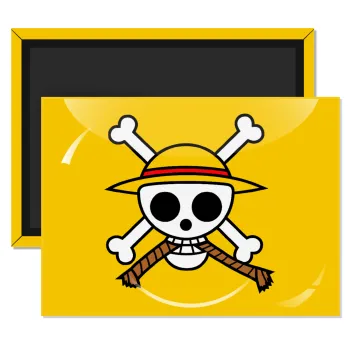Onepiece skull, Ορθογώνιο μαγνητάκι ψυγείου διάστασης 9x6cm