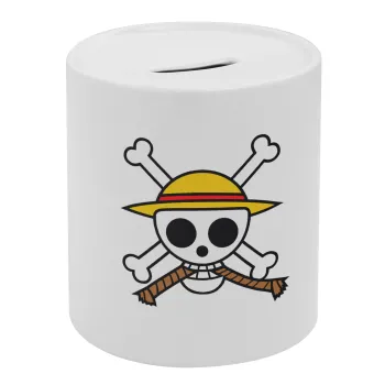 Onepiece skull, Κουμπαράς πορσελάνης με τάπα