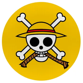 Onepiece skull, Mousepad Στρογγυλό 20cm