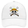 Καπέλο Ενηλίκων Baseball, Drill, Λευκό (100% ΒΑΜΒΑΚΕΡΟ, ΕΝΗΛΙΚΩΝ, UNISEX, ONE SIZE)