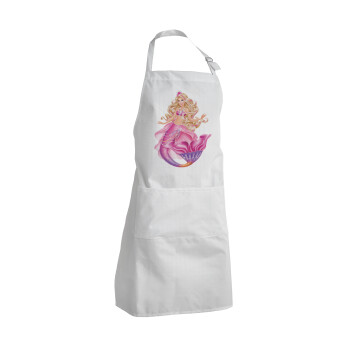 Barbie mermaid , Adult Chef Apron (with sliders and 2 pockets)