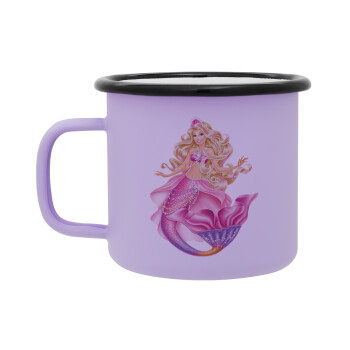 Barbie γοργόνα , Κούπα Μεταλλική εμαγιέ ΜΑΤ Light Pastel Purple 360ml