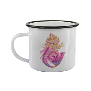 Barbie γοργόνα , Κούπα εμαγιέ με μαύρο χείλος 360ml