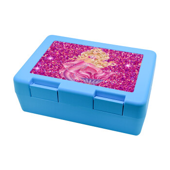 Barbie mermaid , Children's cookie container LIGHT BLUE 185x128x65mm (BPA free plastic)