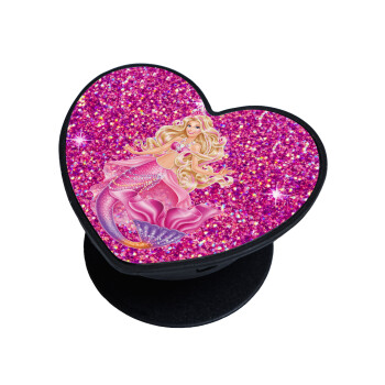 Barbie γοργόνα , Phone Holders Stand  καρδιά Μαύρο Βάση Στήριξης Κινητού στο Χέρι