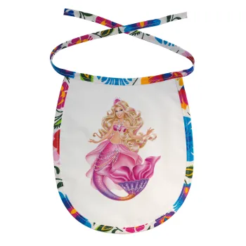 Barbie γοργόνα , Σαλιάρα μωρού αλέκιαστη με κορδόνι Χρωματιστή