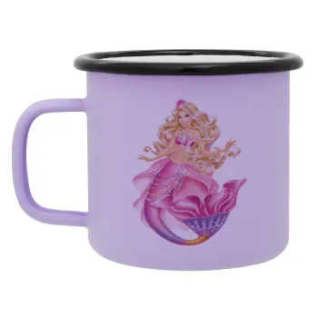 Barbie γοργόνα , Κούπα Μεταλλική εμαγιέ ΜΑΤ Light Pastel Purple 360ml