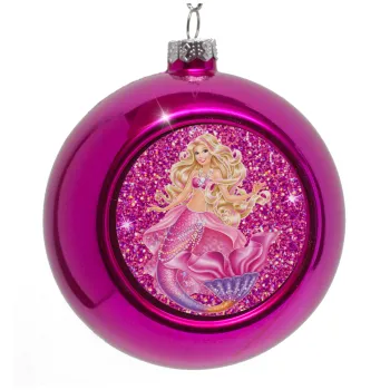 Barbie mermaid , Purple Christmas tree ornament bauble 8cm