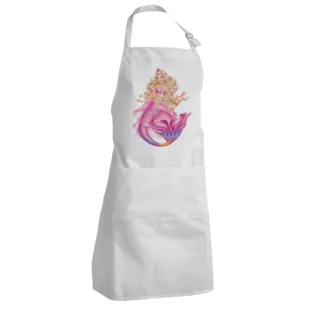 Barbie mermaid , Adult Chef Apron (with sliders and 2 pockets)