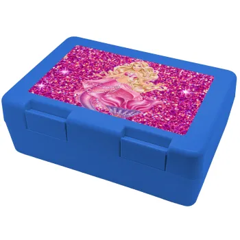 Barbie mermaid , Children's cookie container BLUE 185x128x65mm (BPA free plastic)