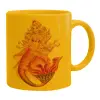 Ceramic coffee mug yellow, 330ml