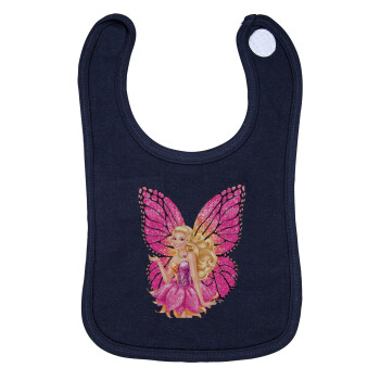 Barbie Νεράιδα, Σαλιάρα με Σκρατς 100% Organic Cotton Μπλε (0-18 months)