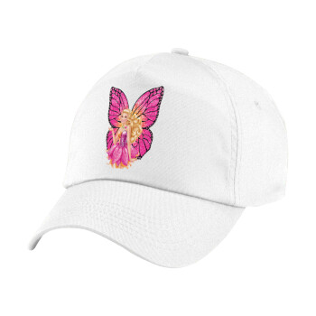 A fairy Barbie, 5-Panel Cap White, 100% Cotton (Twill), (UNISEX, ONE SIZE)