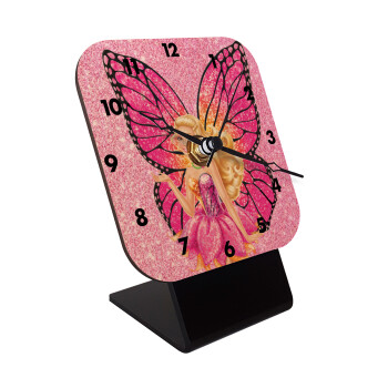 Barbie Νεράιδα, Επιτραπέζιο ρολόι σε φυσικό ξύλο (10cm)