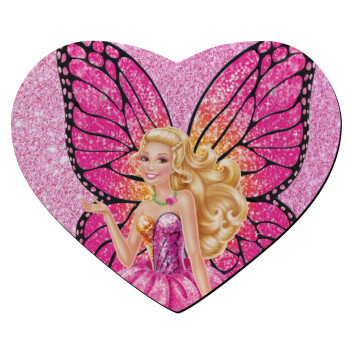 A fairy Barbie, Mousepad heart 23x20cm