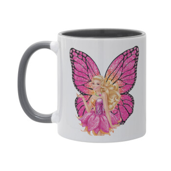 A fairy Barbie, Mug colored grey, ceramic, 330ml