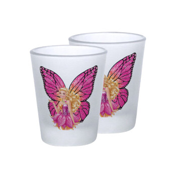 Barbie Νεράιδα, Σφηνοπότηρα γυάλινα 45ml του πάγου (2 τεμάχια)