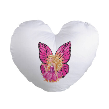 Barbie Νεράιδα, Μαξιλάρι καναπέ καρδιά 40x40cm περιέχεται το  γέμισμα