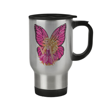 A fairy Barbie, Stainless steel travel mug with lid, double wall 450ml