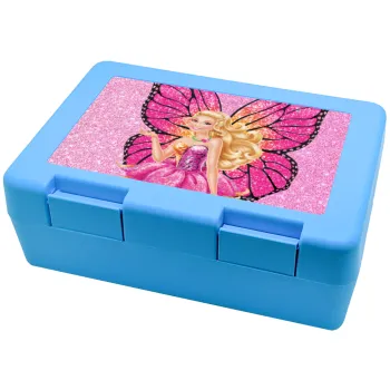 A fairy Barbie, Children's cookie container LIGHT BLUE 185x128x65mm (BPA free plastic)