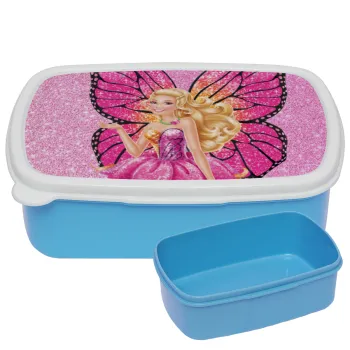 A fairy Barbie, ΜΠΛΕ παιδικό δοχείο φαγητού (lunchbox) πλαστικό (BPA-FREE) Lunch Βox M18 x Π13 x Υ6cm