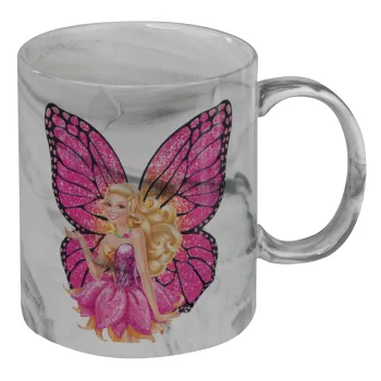A fairy Barbie, Mug ceramic marble style, 330ml