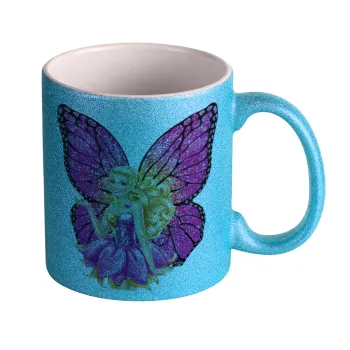 Barbie Νεράιδα, Κούπα Σιέλ Glitter που γυαλίζει, κεραμική, 330ml