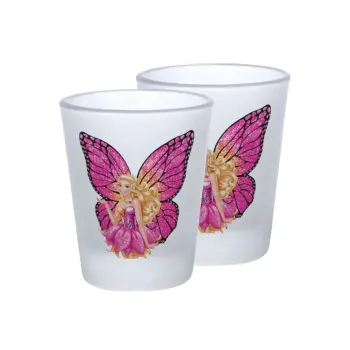 A fairy Barbie, Σφηνοπότηρα γυάλινα 45ml του πάγου (2 τεμάχια)