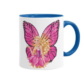 Barbie Νεράιδα, Κούπα χρωματιστή μπλε, κεραμική, 330ml