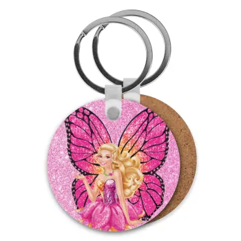 Barbie Νεράιδα, Μπρελόκ Ξύλινο στρογγυλό MDF Φ5cm