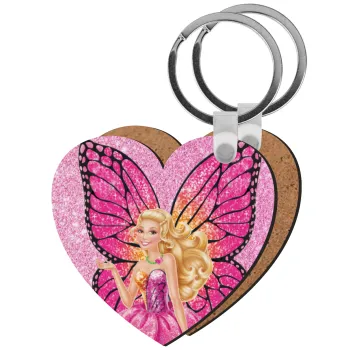 A fairy Barbie, Μπρελόκ Ξύλινο καρδιά MDF