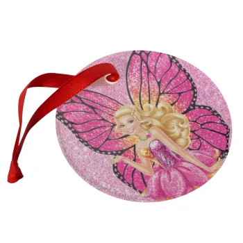 A fairy Barbie, Christmas ornament glass 9cm