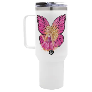 Barbie Νεράιδα, Mega Tumbler με καπάκι, διπλού τοιχώματος (θερμό) 1,2L