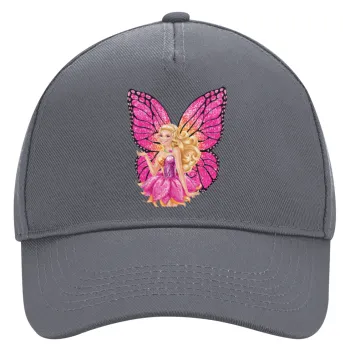 Barbie Νεράιδα, Καπέλο Ενηλίκων Ultimate Γκρι, (100% ΒΑΜΒΑΚΕΡΟ DRILL, ΕΝΗΛΙΚΩΝ, UNISEX, ONE SIZE)